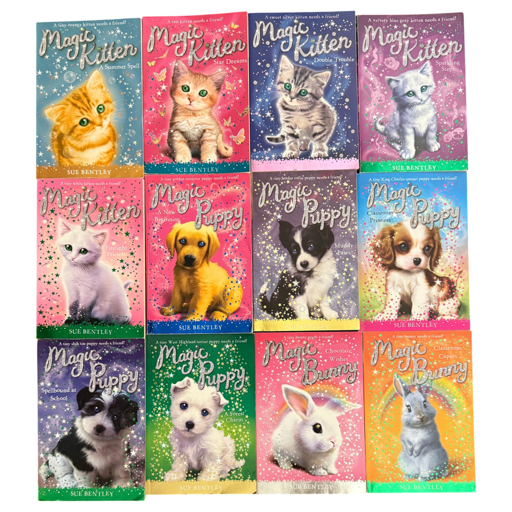 Lot of 12 Sue Bentley Books Magic Kitten Puppy Bunny Animal Stories Chapter Kids